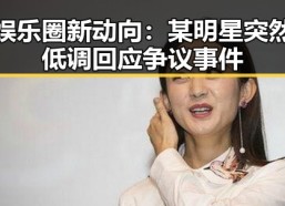 娱乐圈新动向：某明星突然低调回应争议事件